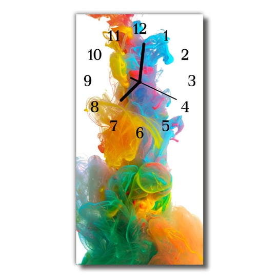 Zegar szklany Sztuka Grafika płyn kolorowy Tulup