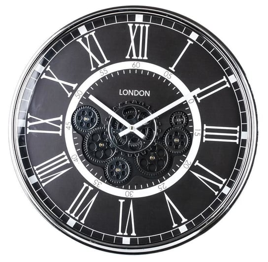 Zegar wiszący metal szkło 54 cm czarny Art-Pol