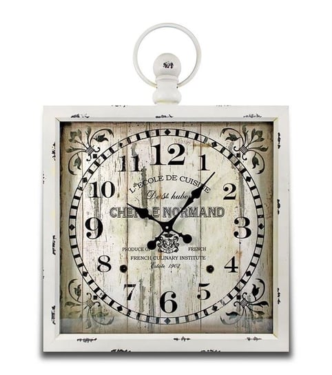 Zegar wiszący Retro, biały, 81x60x6 cm Art-Pol