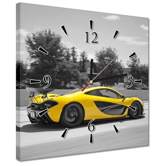 Zegar Yellow McLaren P1, 30x30cm ZeSmakiem