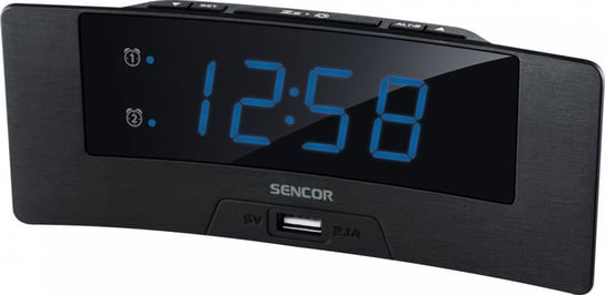 Zegar z budzikiem SENCOR SDC 4912 BU, 16,5x7x3,9 cm Sencor