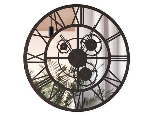 Zegar z lustrem ścienny metalowy Loft z trybami 60 cm Inna marka