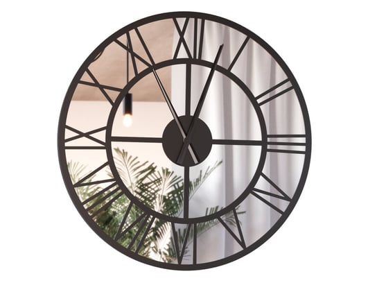 Zegar z lustrem ścienny metalowy Roma Loft 80 cm Inna marka