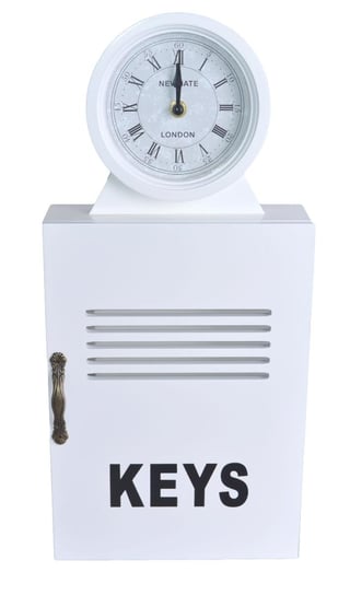 Zegar z szafką na klucze biały MIA home