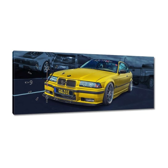 Zegar Złoty Samochód BMW Auto, 100x40cm ZeSmakiem