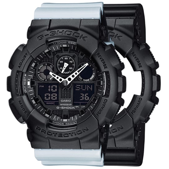 Zegarek Casio G-Shock SET GA-100-1A1ER + BEZEL 10358741 + PASEK 10527469 20BAR Casio