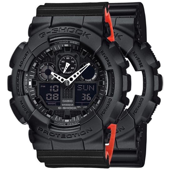 Zegarek Casio G-Shock SET GA-100-1A1ER + BEZEL 10358741 + PASEK 10577142 20BAR Casio