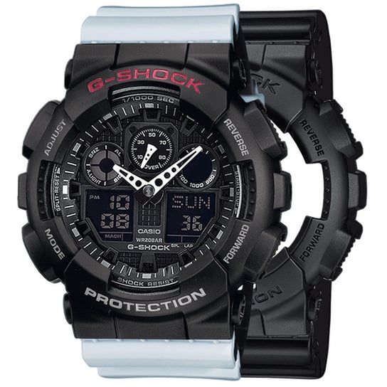 Zegarek Casio G-Shock SET GA-100-1A1ER + BEZEL 10378531 + PASEK 10527469 20BAR Casio