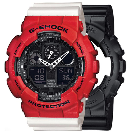 Zegarek Casio G-Shock SET GA-100-1A1ER + BEZEL 10395289 + PASEK 10366715 20BAR Casio