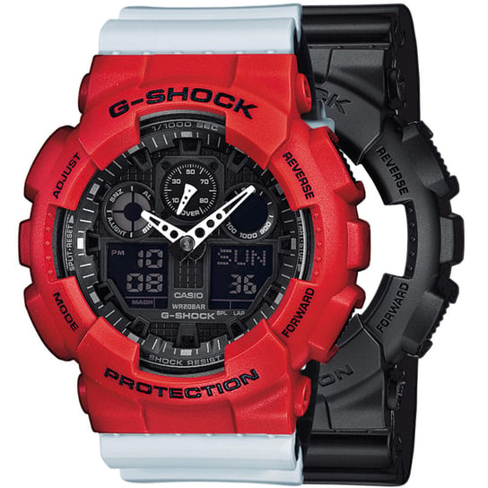 Zegarek Casio G-Shock SET GA-100-1A1ER + BEZEL 10395289 + PASEK 10527469 20BAR Casio