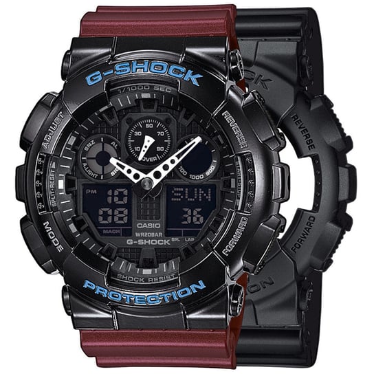 Zegarek Casio G-Shock SET GA-100-1A1ER + BEZEL 10407691 + PASEK 10477355 20BAR Casio