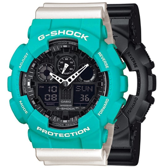 Zegarek Casio G-Shock SET GA-100-1A1ER + BEZEL 10410475 + PASEK 10395227 20BAR Casio