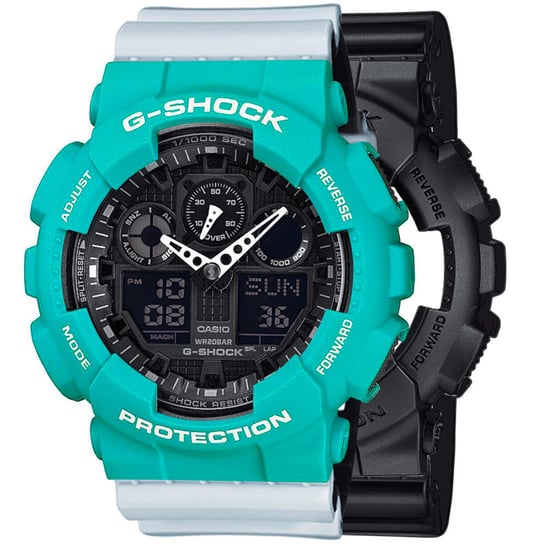 Zegarek Casio G-Shock SET GA-100-1A1ER + BEZEL 10410475 + PASEK 10527469 20BAR Casio