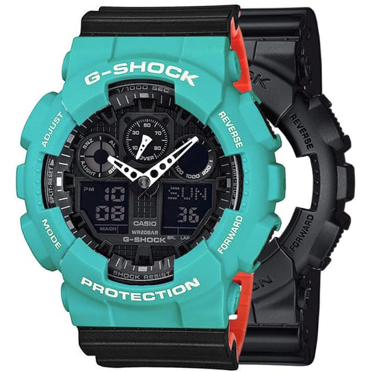 Zegarek Casio G-Shock SET GA-100-1A1ER + BEZEL 10410475 + PASEK 10577142 20BAR Casio