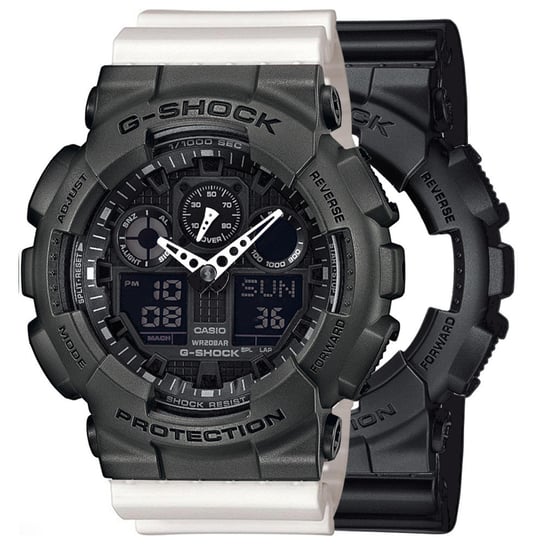 Zegarek Casio G-Shock SET GA-100-1A1ER + BEZEL 10467795 + PASEK 10366715 20BAR Casio