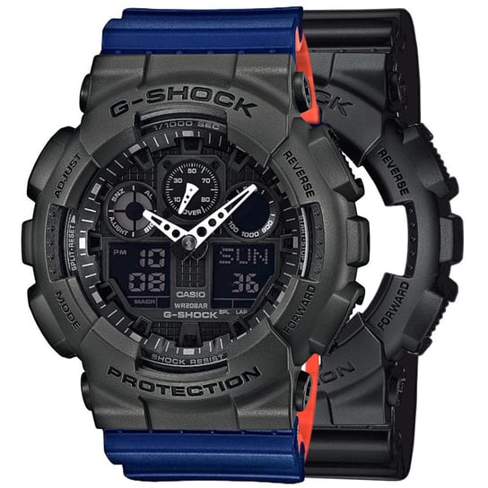 Zegarek Casio G-Shock SET GA-100-1A1ER + BEZEL 10467795 + PASEK 10527467 20BAR Casio