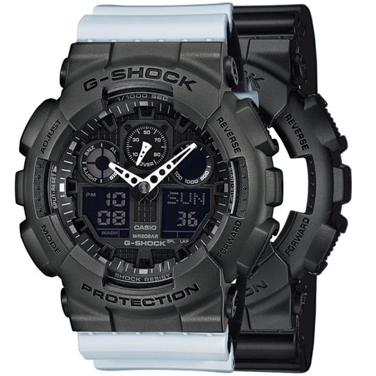 Zegarek Casio G-Shock SET GA-100-1A1ER + BEZEL 10467795 + PASEK 10527469 20BAR Casio