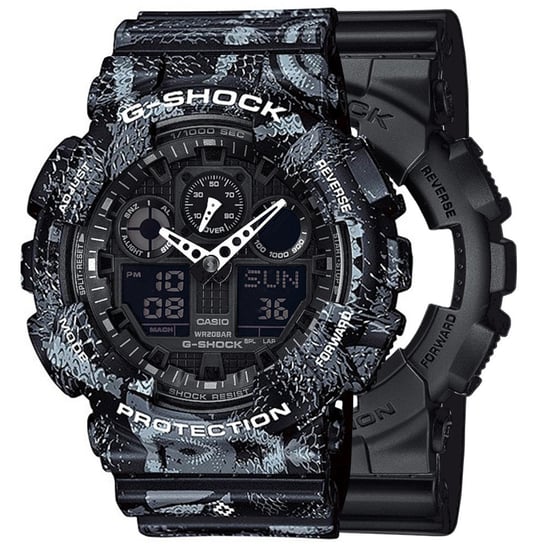Zegarek Casio G-Shock SET GA-100-1A1ER + BEZEL 10520052 + PASEK 10520049 20BAR Casio