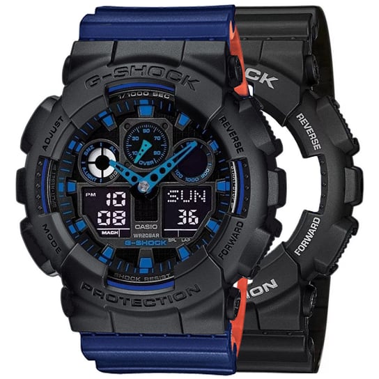 Zegarek Casio G-Shock SET GA-100-1A2ER + BEZEL 10358741 + PASEK 10527467 20BAR Casio