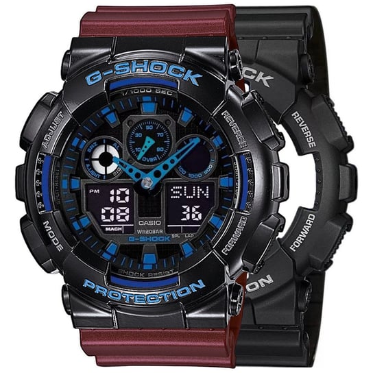 Zegarek Casio G-Shock SET GA-100-1A2ER + BEZEL 10407691 + PASEK 10477355 20BAR Casio