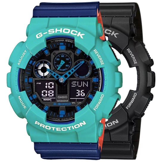 Zegarek Casio G-Shock SET GA-100-1A2ER + BEZEL 10410475 + PASEK 10527467 20BAR Casio