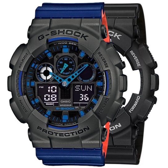 Zegarek Casio G-Shock SET GA-100-1A2ER + BEZEL 10467795 + PASEK 10527467 20BAR Casio