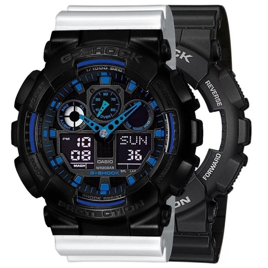 Zegarek Casio G-Shock SET GA-100-1A2ER + BEZEL 10523429 + PASEK 10347710 20BAR Casio