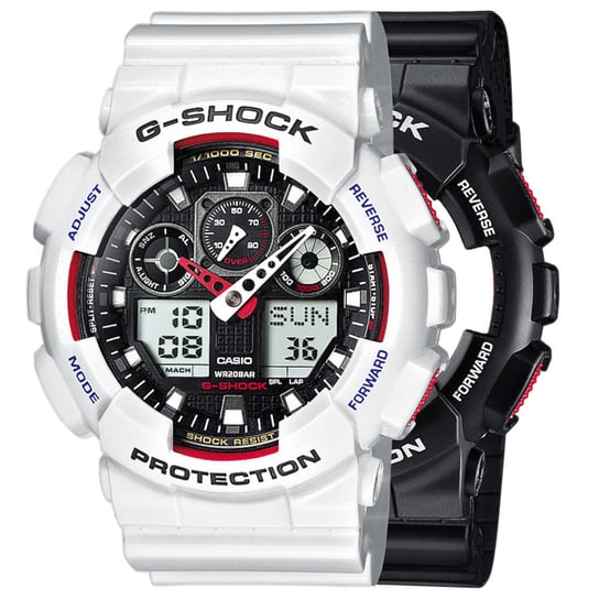 Zegarek Casio G-Shock SET GA-100-1A4ER + BEZEL 10347600 + PASEK 10347710 20BAR Casio