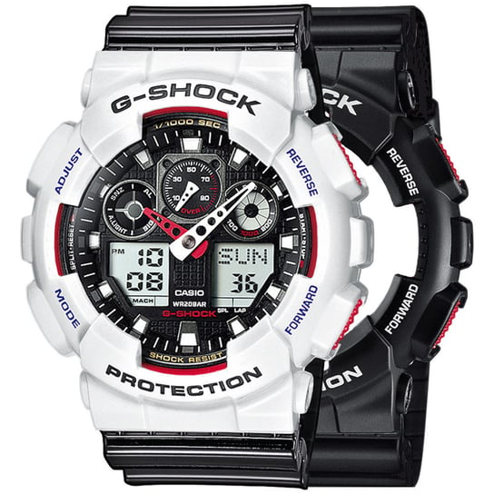 Zegarek Casio G-Shock SET GA-100-1A4ER + BEZEL 10347600 + PASEK 10378391 20BAR Casio