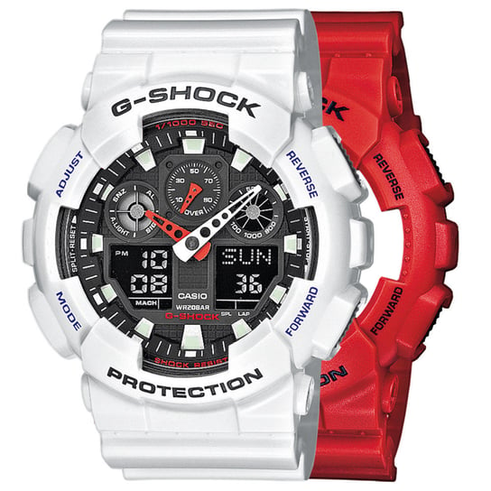 Zegarek Casio G-Shock SET GA-100B-4AER + BEZEL 10347600 + PASEK 10347710 20BAR Casio