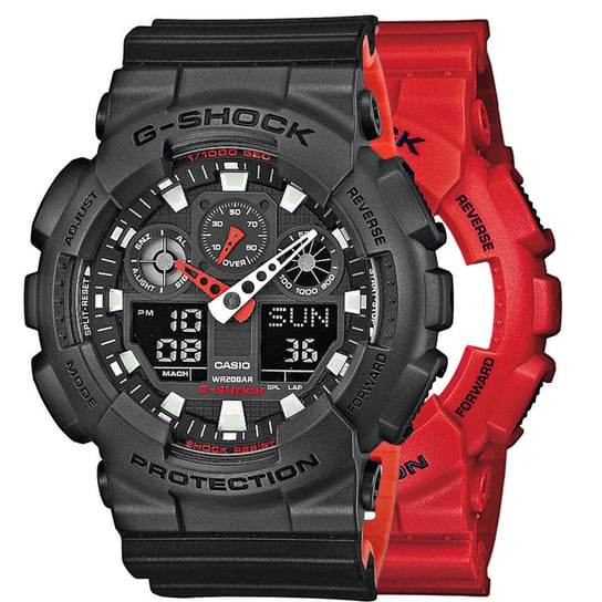 Zegarek Casio G-Shock SET GA-100B-4AER + BEZEL 10467795 + PASEK 10577142 20BAR Casio