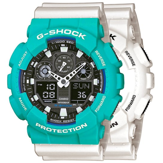 Zegarek Casio G-Shock SET GA-100B-7AER + BEZEL 10410475 + PASEK 10395227 20BAR Casio