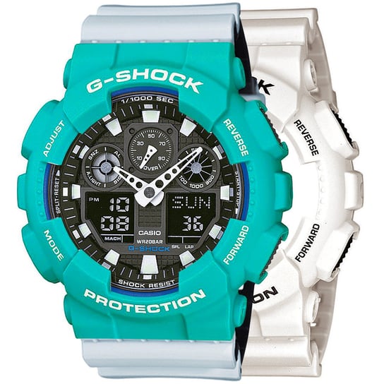 Zegarek Casio G-Shock SET GA-100B-7AER + BEZEL 10410475 + PASEK 10527469 20BAR Casio