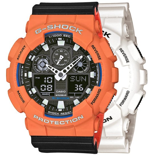 Zegarek Casio G-Shock SET GA-100B-7AER + BEZEL 10589006 + PASEK 10577142 20BAR Casio