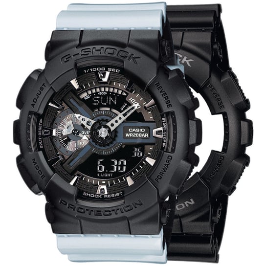 Zegarek Casio G-Shock SET GA-110-1BER + BEZEL 10358741 + PASEK 10527469 20BAR Casio