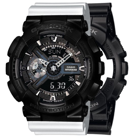 Zegarek Casio G-Shock SET GA-110-1BER + BEZEL 10523429 + PASEK 10347710 20BAR Casio