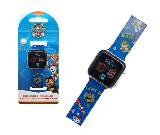 Zegarek cyfrowy LED na rękę PSI PATROL z kalendarzem dla dzieci Sonic