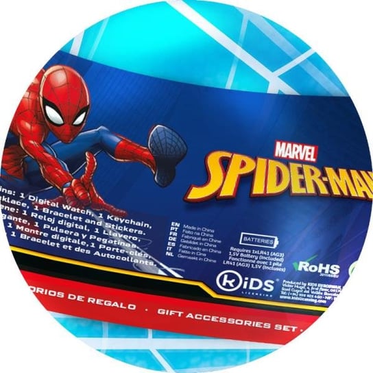 Zegarek cyfrowy z akcesoriami Spider-Man w kuli Kids Euroswan p.18 cena za 1 sztukę. (MV15778) Inna marka