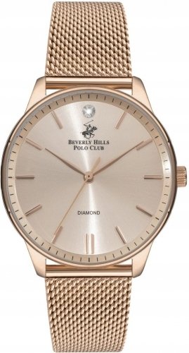 Zegarek damski BEVERLY HILLS BP3231X.410 różowe złoto fashion z diamentami BEVERLY HILLS POLO CLUB