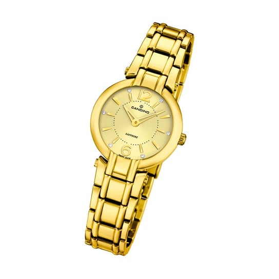 Zegarek damski Candino Casual C4575/2 kwarcowy zegarek na rękę ze stali szlachetnej złoty analogowy UC4575/2 Candino