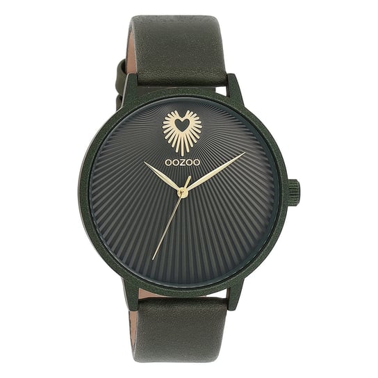 Zegarek damski Oozoo Timepieces analogowy skórzany leśny zielony UOC11248 Oozoo