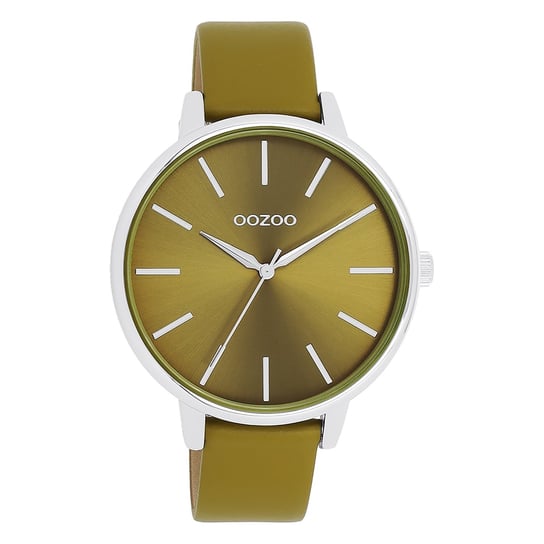 Zegarek damski Oozoo Timepieces analogowy skórzany oliwkowy UOC11298 Oozoo