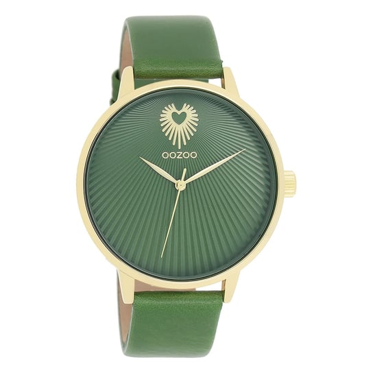 Zegarek damski Oozoo Timepieces analogowy skórzany zielony UOC11344 Oozoo