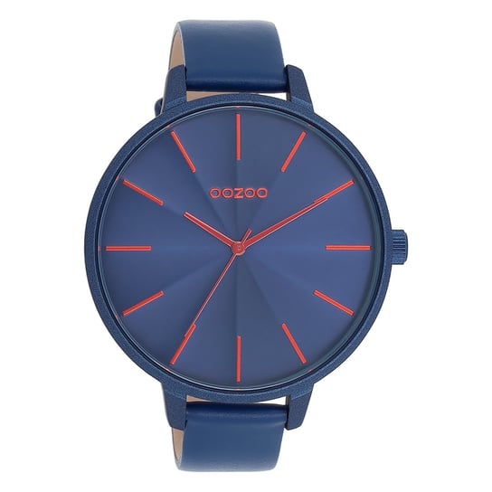 Zegarek damski Oozoo Timepieces Zegarki analogowe skórzane niebieskie UOC11252 Oozoo