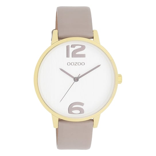 Zegarek damski Oozoo Timepieces Zegarki analogowe skórzane w kolorze taupe brązowym UOC11236 Oozoo