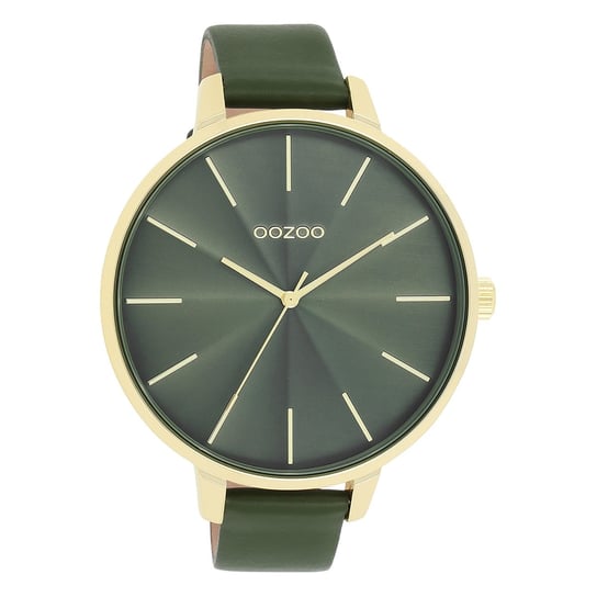 Zegarek damski Oozoo Timepieces Zegarki analogowe skórzane zielone UOC11257 Oozoo