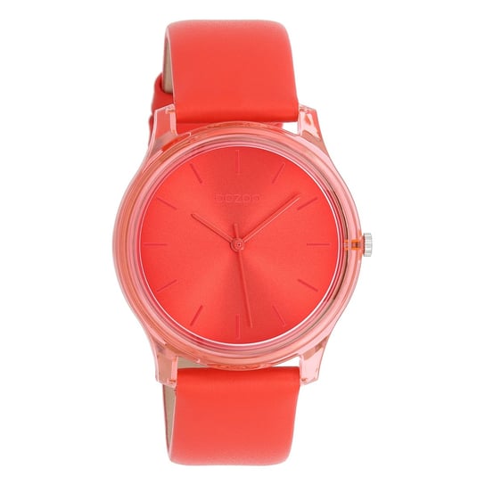 Zegarek damski Oozoo Timepieces Zegarki analogowy skórzane czerwone UOC11142 Oozoo