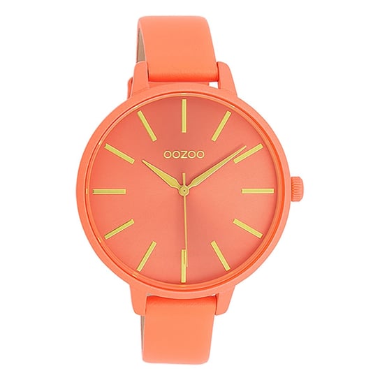 Zegarek damski Oozoo Timepieces Zegarki analogowy skórzane pomarańczowe UOC11185 Oozoo