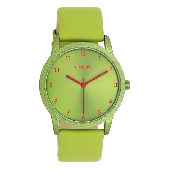 Zegarek damski Oozoo Timepieces Zegarki analogowy skórzane zielone UOC11169 Oozoo