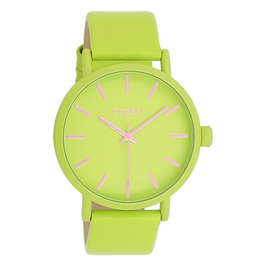 Zegarek damski Oozoo Timepieces Zegarki analogowy skórzane zielone UOC11177 Oozoo